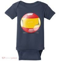 Soccer Ball Country Flag Spain Baby Bodysuit thumb 0