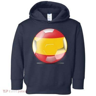 Soccer Ball Country Flag Spain Toddler Hoodie