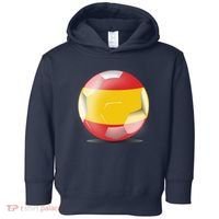 Soccer Ball Country Flag Spain Toddler Hoodie thumb 0