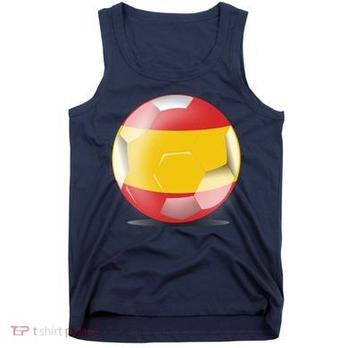 Soccer Ball Country Flag Spain Tank Top