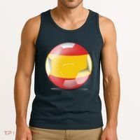 Soccer Ball Country Flag Spain Tank Top thumb 3