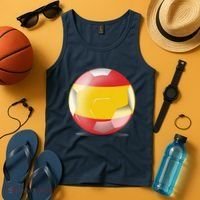 Soccer Ball Country Flag Spain Tank Top thumb 4