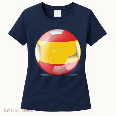 Soccer Ball Country Flag Spain Women's T-Shirt