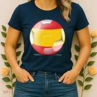 Soccer Ball Country Flag Spain Women's T-Shirt thumb 2