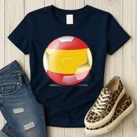 Soccer Ball Country Flag Spain Women's T-Shirt thumb 3
