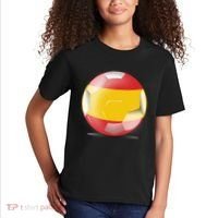 Soccer Ball Country Flag Spain Kids T-Shirt thumb 2