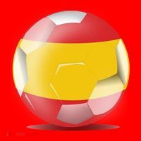 Soccer Ball Country Flag Spain Santa Hat thumb 1