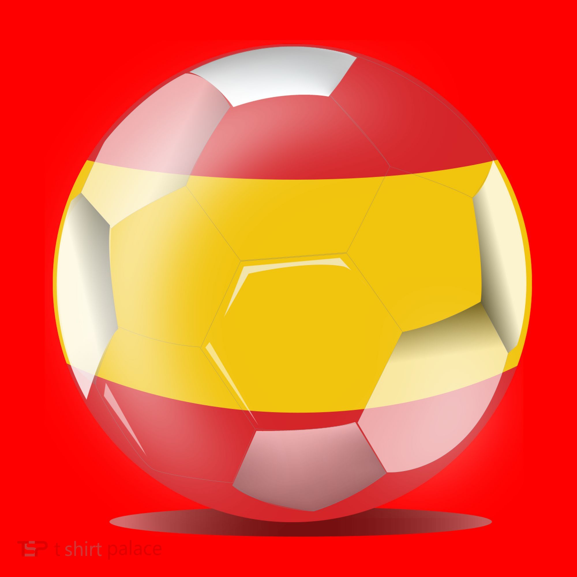 Soccer Ball Country Flag Spain Santa Hat