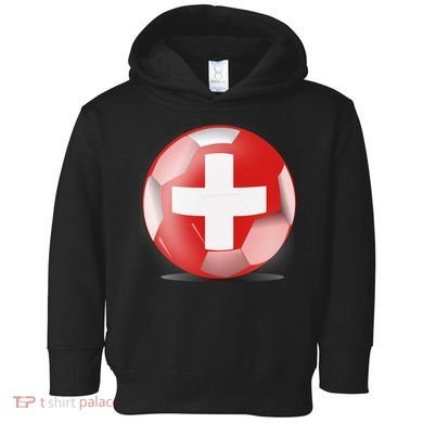 Soccer Ball Country Flag Switzerland Toddler Hoodie