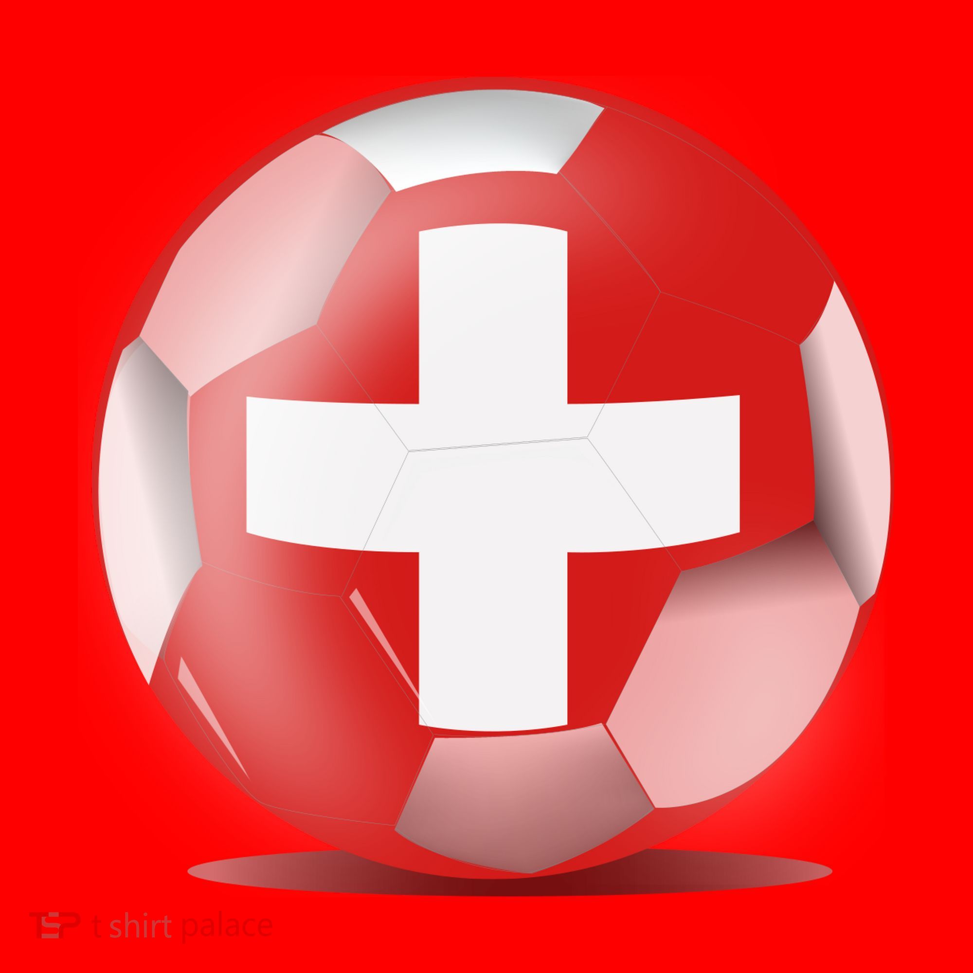 Soccer Ball Country Flag Switzerland Santa Hat