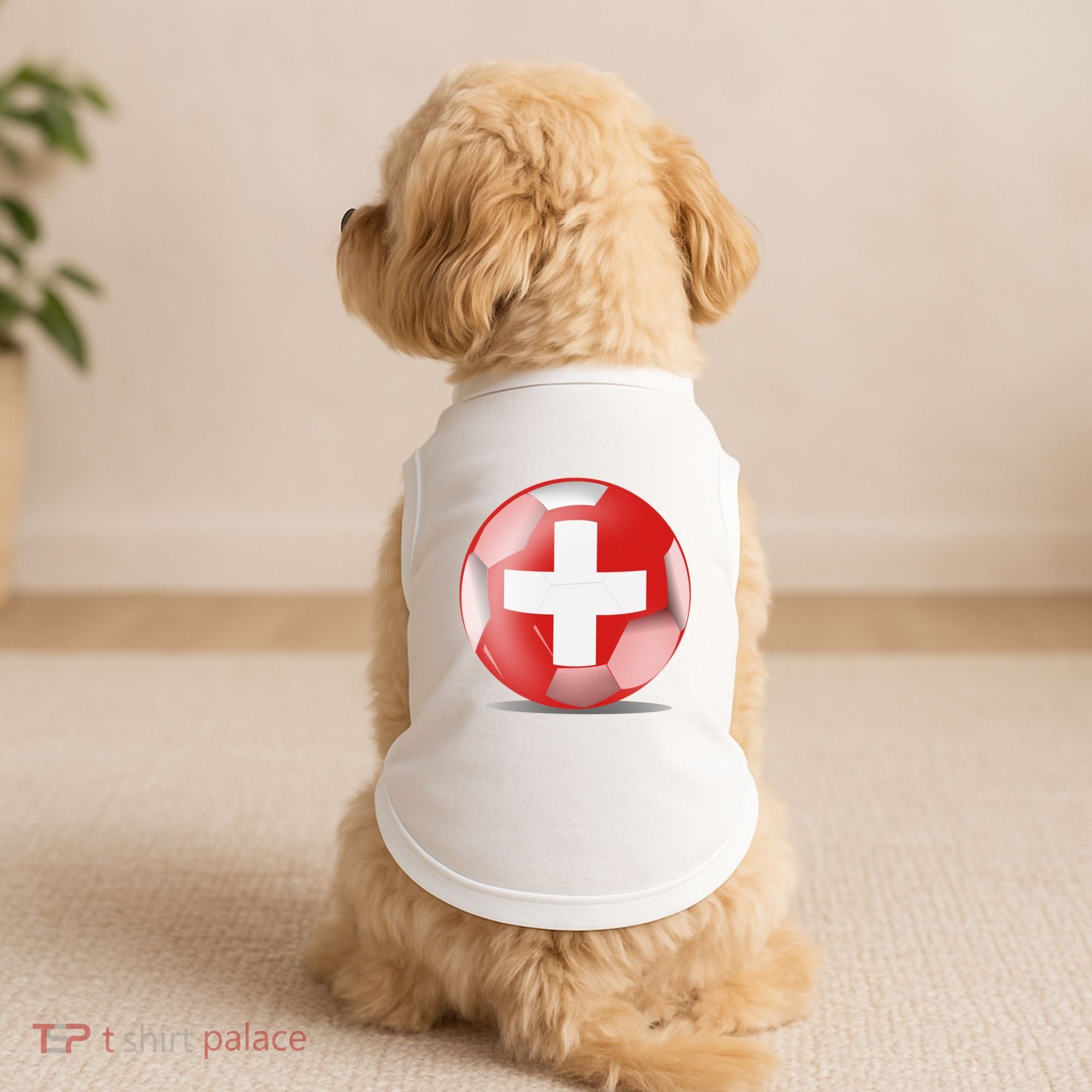 Soccer Ball Country Flag Switzerland Doggie Tank