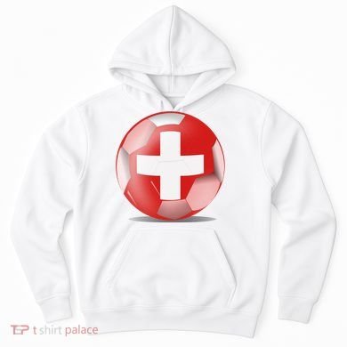 Soccer Ball Country Flag Switzerland Hoodie