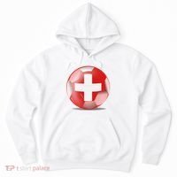 Soccer Ball Country Flag Switzerland Hoodie thumb 0