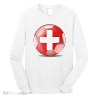 Soccer Ball Country Flag Switzerland Long Sleeve Shirt thumb 0