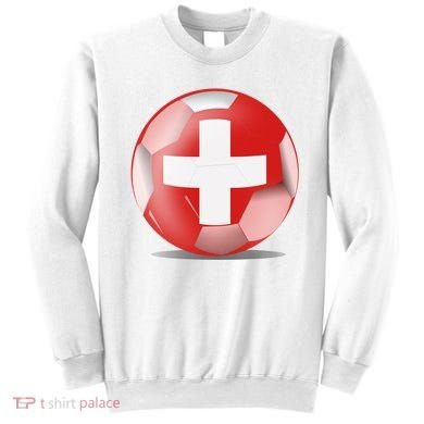 Soccer Ball Country Flag Switzerland Sweatshirt