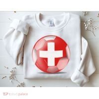 Soccer Ball Country Flag Switzerland Sweatshirt thumb 2