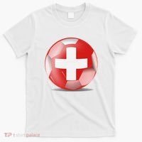 Soccer Ball Country Flag Switzerland T-Shirt thumb 0