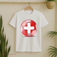 Soccer Ball Country Flag Switzerland T-Shirt thumb 2