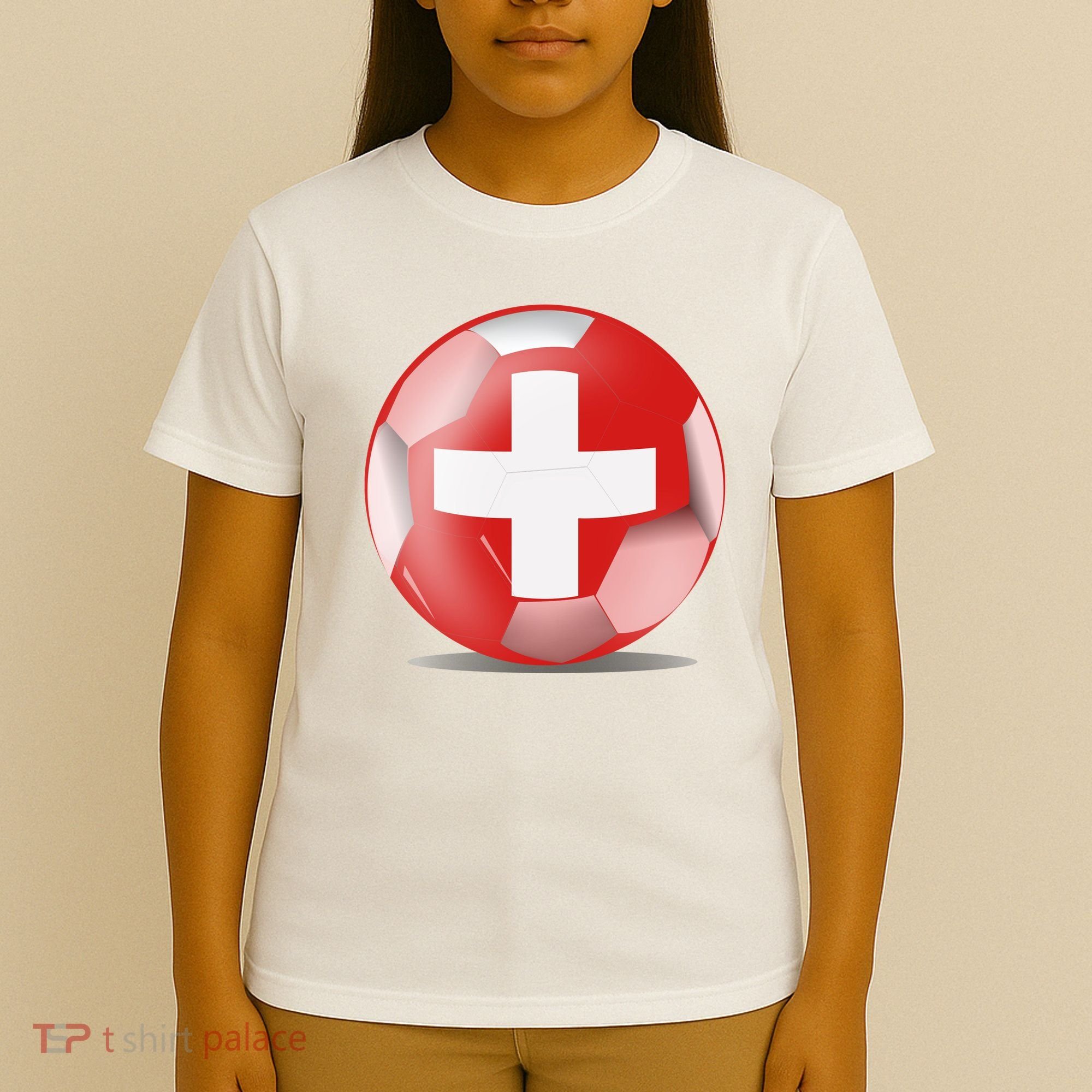 Soccer Ball Country Flag Switzerland T-Shirt