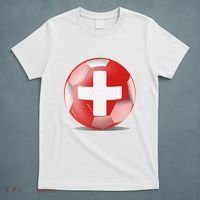 Soccer Ball Country Flag Switzerland T-Shirt thumb 5