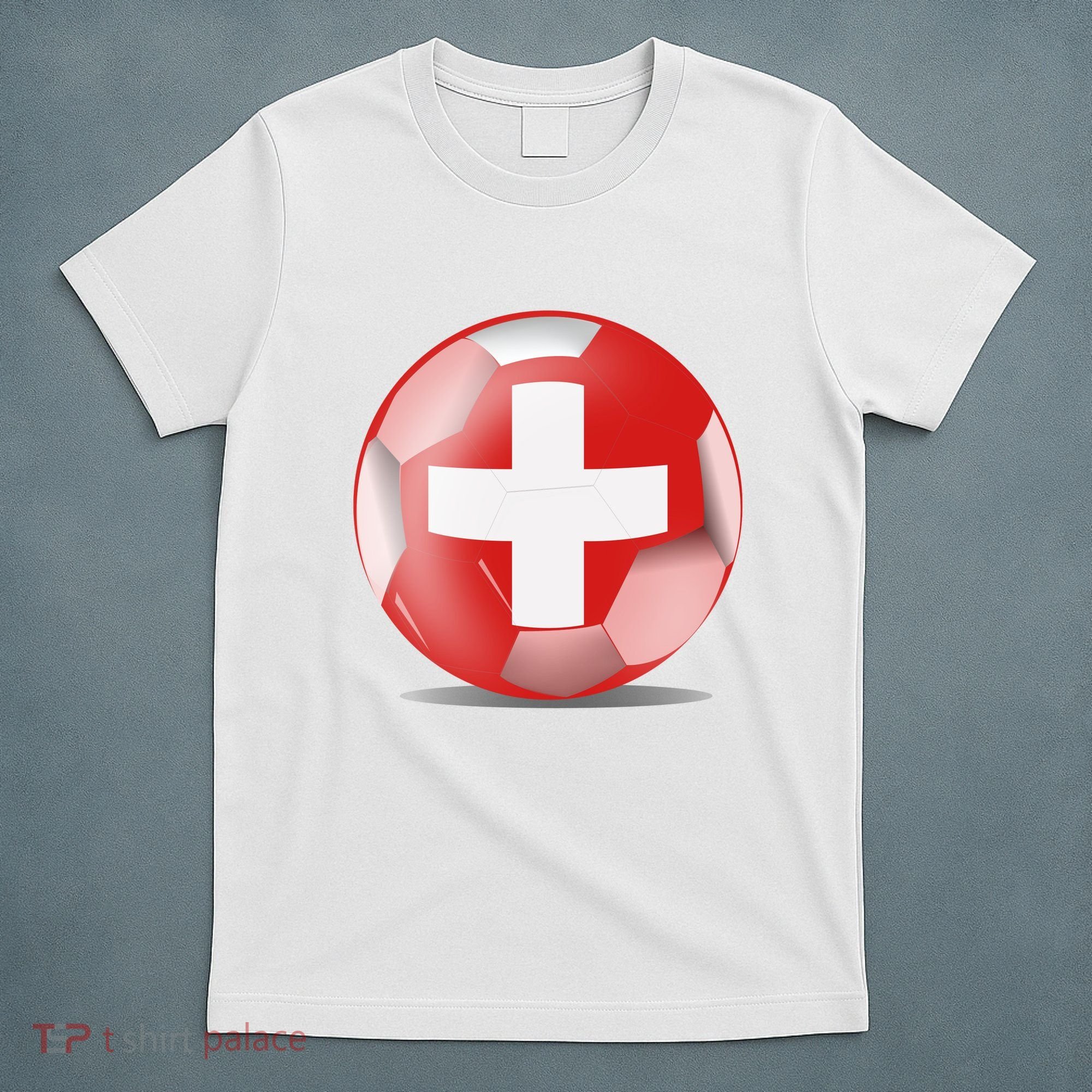 Soccer Ball Country Flag Switzerland T-Shirt