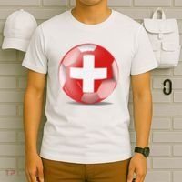 Soccer Ball Country Flag Switzerland T-Shirt thumb 6
