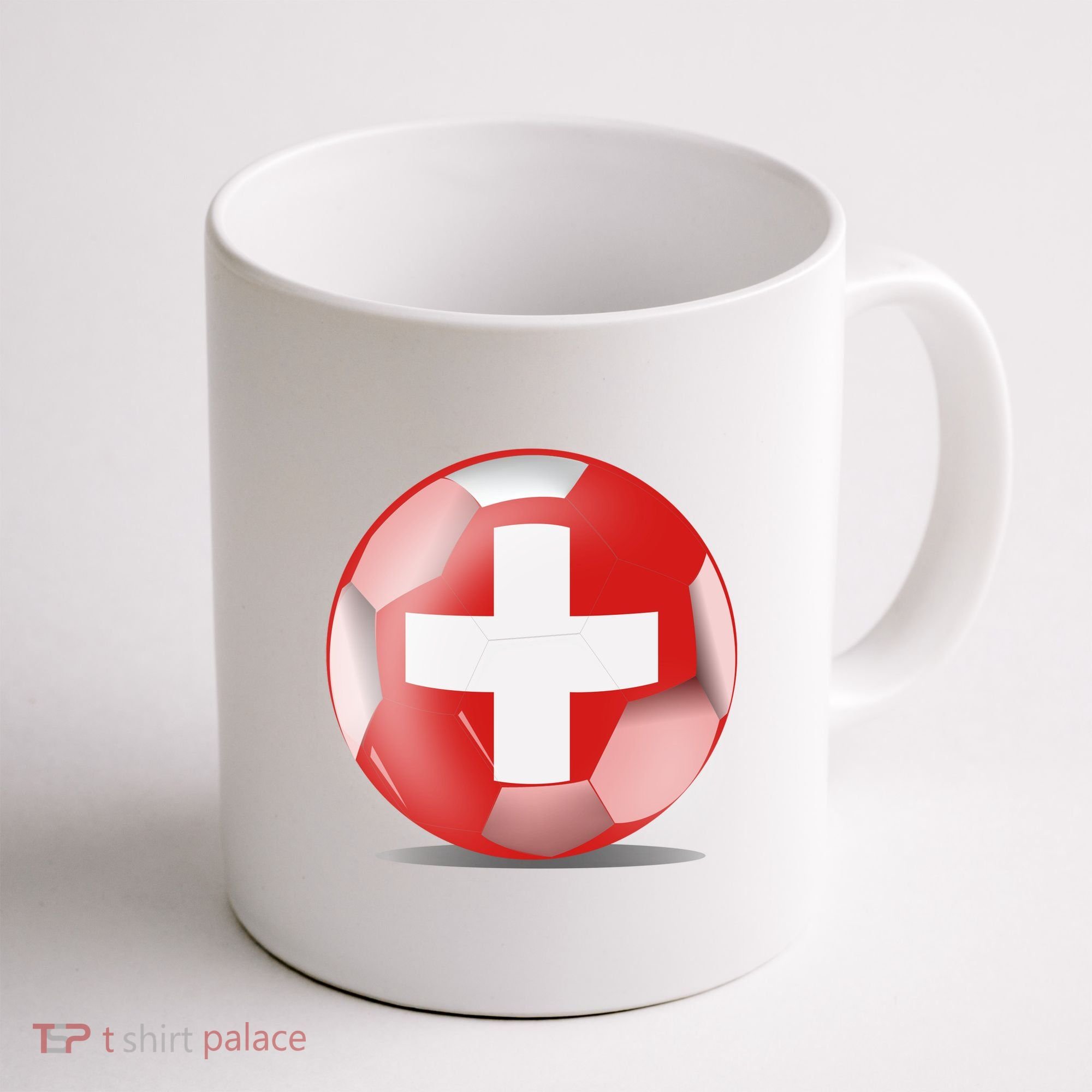 Soccer Ball Country Flag Switzerland Coffee Mug