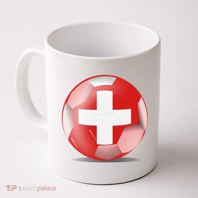 Soccer Ball Country Flag Switzerland Coffee Mug