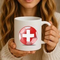 Soccer Ball Country Flag Switzerland Coffee Mug thumb 3