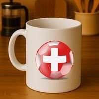 Soccer Ball Country Flag Switzerland Coffee Mug thumb 4