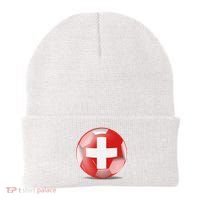 Soccer Ball Country Flag Switzerland Beanie thumb 0