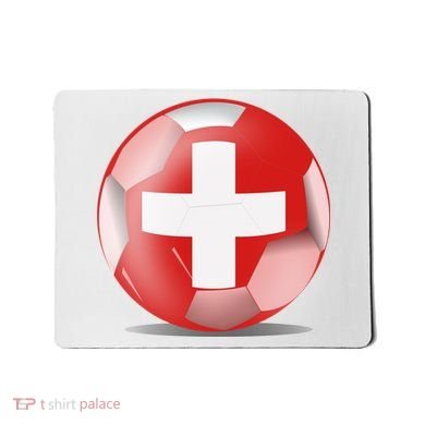 Soccer Ball Country Flag Switzerland Mousepad