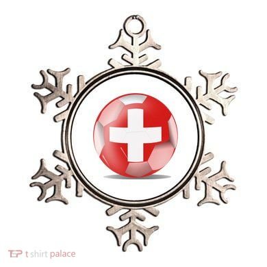 Soccer Ball Country Flag Switzerland Ornament