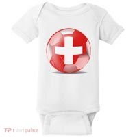 Soccer Ball Country Flag Switzerland Baby Bodysuit thumb 0