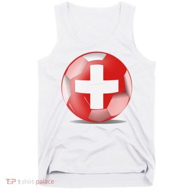 Soccer Ball Country Flag Switzerland Tank Top