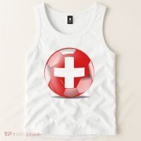 Soccer Ball Country Flag Switzerland Tank Top thumb 2
