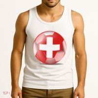 Soccer Ball Country Flag Switzerland Tank Top thumb 3