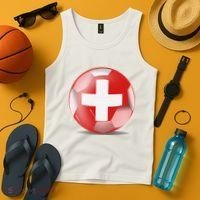 Soccer Ball Country Flag Switzerland Tank Top thumb 4