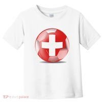 Soccer Ball Country Flag Switzerland Toddler T-Shirt thumb 0