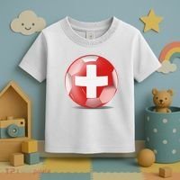 Soccer Ball Country Flag Switzerland Toddler T-Shirt thumb 3