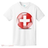 Soccer Ball Country Flag Switzerland Kids T-Shirt thumb 0
