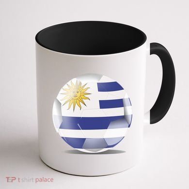 Soccer Ball Country Flag Uruguay Coffee Mug back