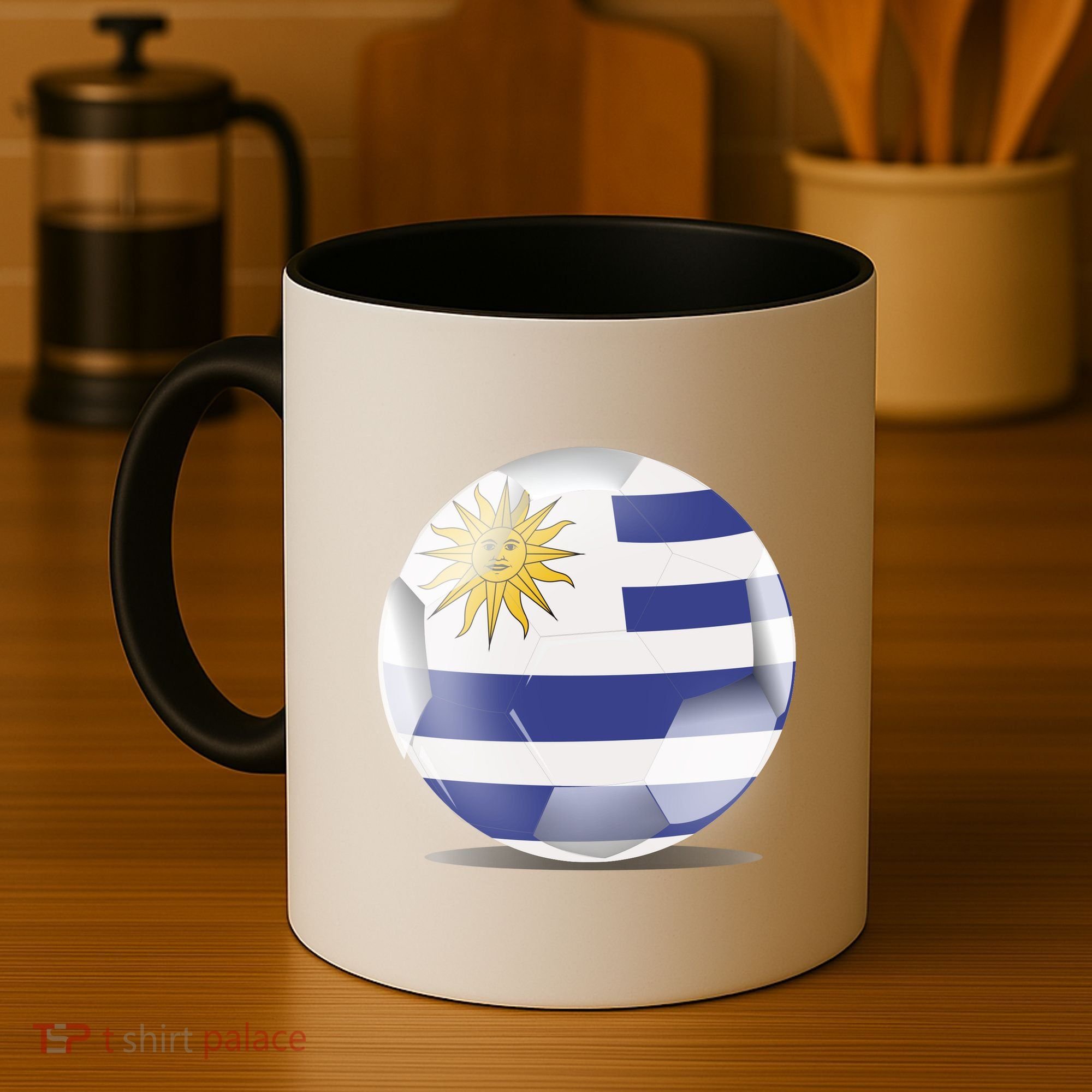 Soccer Ball Country Flag Uruguay Coffee Mug