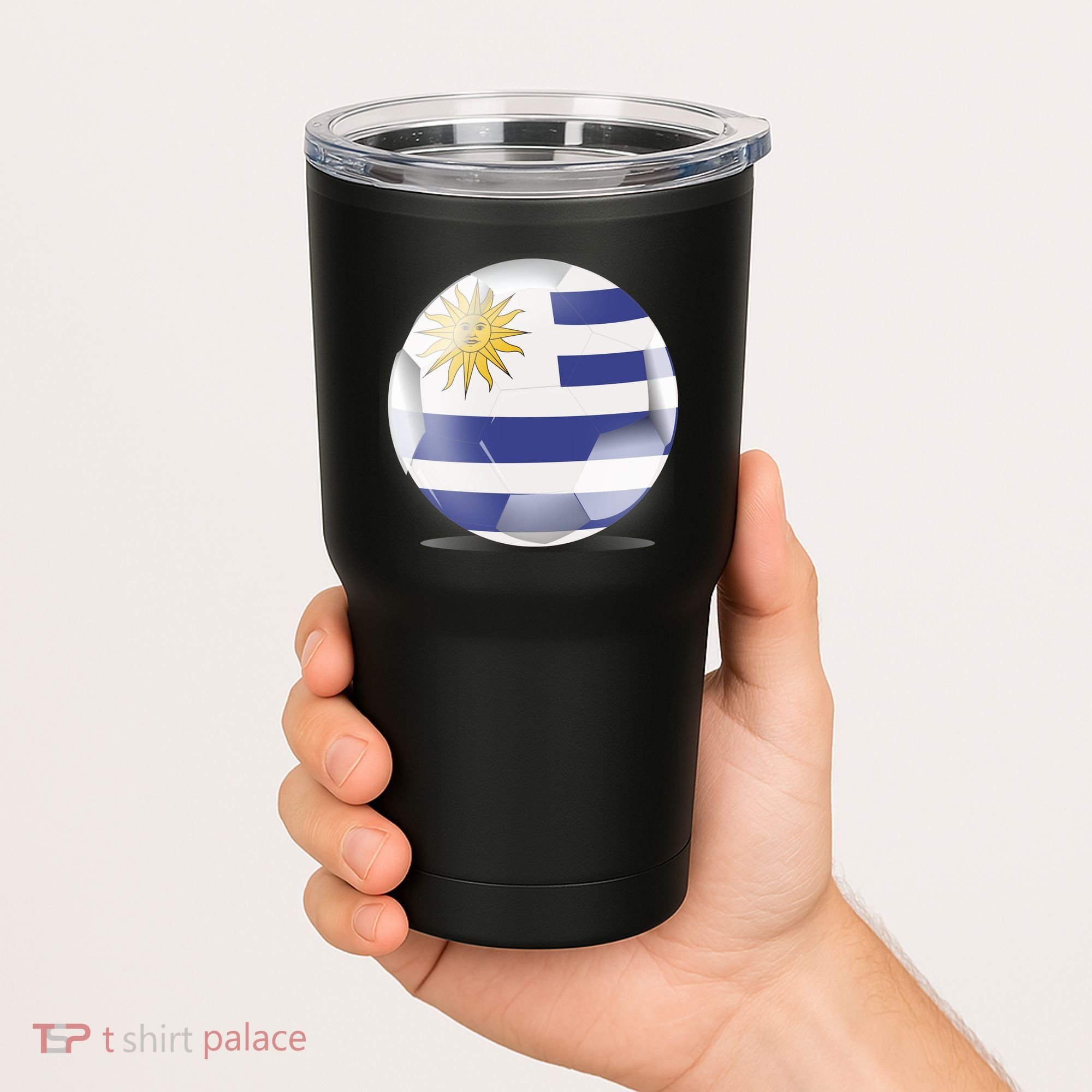 Soccer Ball Country Flag Uruguay Tumbler