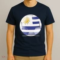 Soccer Ball Country Flag Uruguay T-Shirt thumb 3