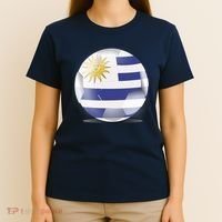 Soccer Ball Country Flag Uruguay T-Shirt thumb 4