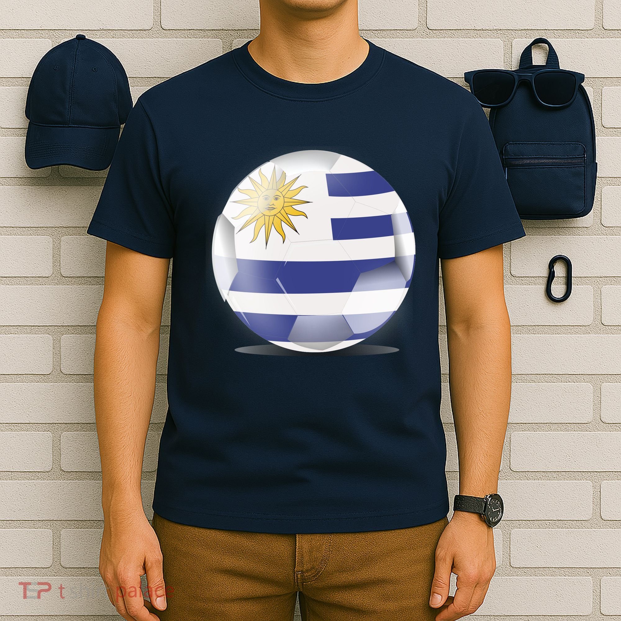 Soccer Ball Country Flag Uruguay T-Shirt