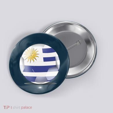 Soccer Ball Country Flag Uruguay Button