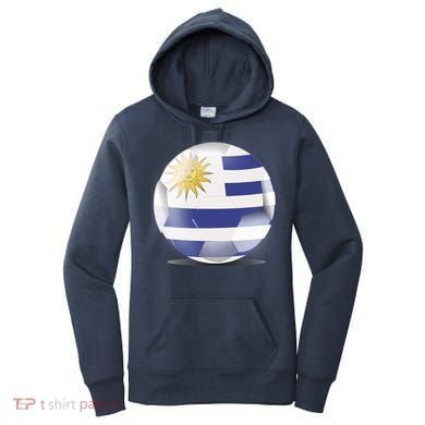 Soccer Ball Country Flag Uruguay Women's Hoodie