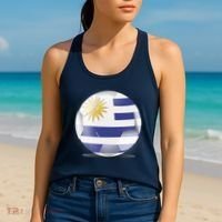 Soccer Ball Country Flag Uruguay Women's Tank Top thumb 2